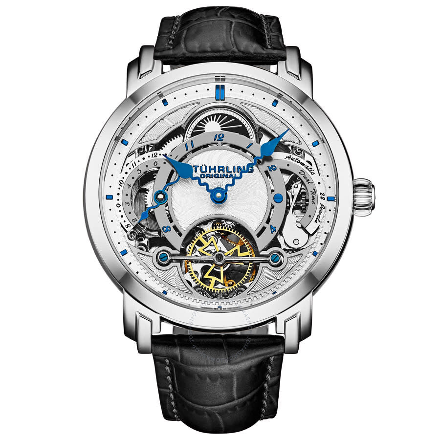 Stuhrling Original Legacy Chronograph Automatic Silver Dial Men's Watch M18232 - Dawson Watches