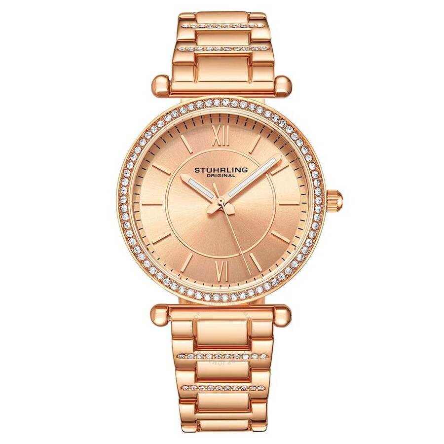 Stuhrling Original Symphony Rose Gold-tone Dial Ladies Watch M15618 - Dawson Watches