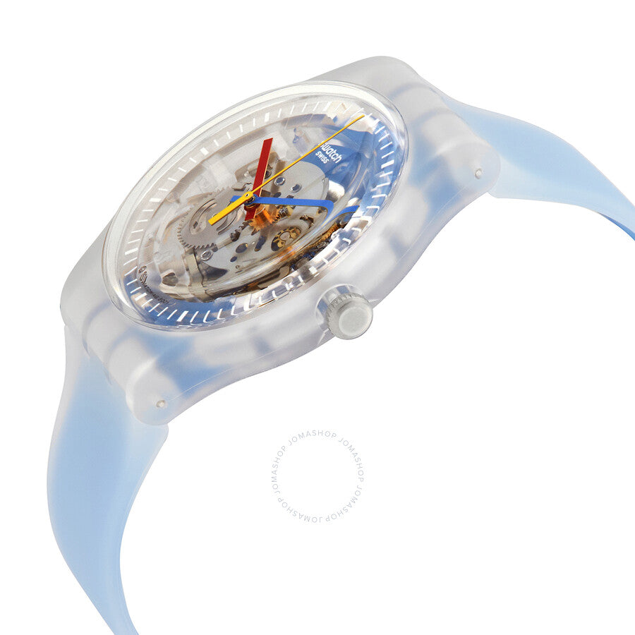 Swatch Clearly Blue Striped Quartz Men's Watch SUOK156 - Dawson Watches #2