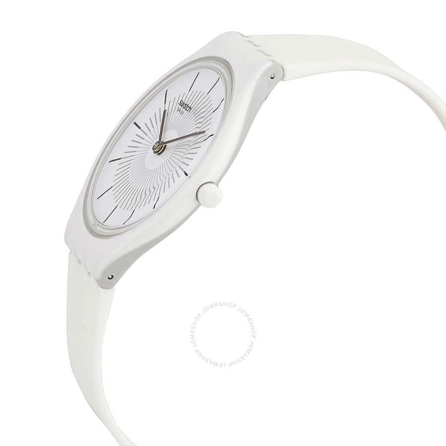 Swatch Skinpure White Silicone Rubber Watch SVOW100 - Dawson Watches #2