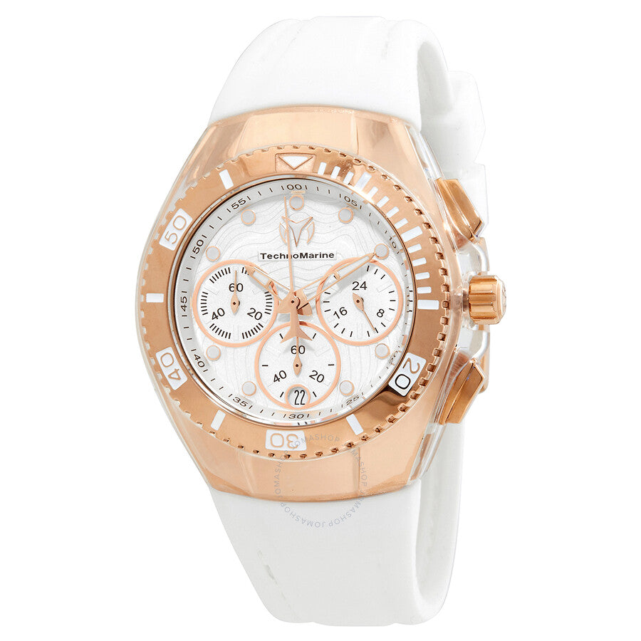 Technomarine Cruise Chronograph Quartz White Dial Ladies Watch TM-120047 - Dawson Watches