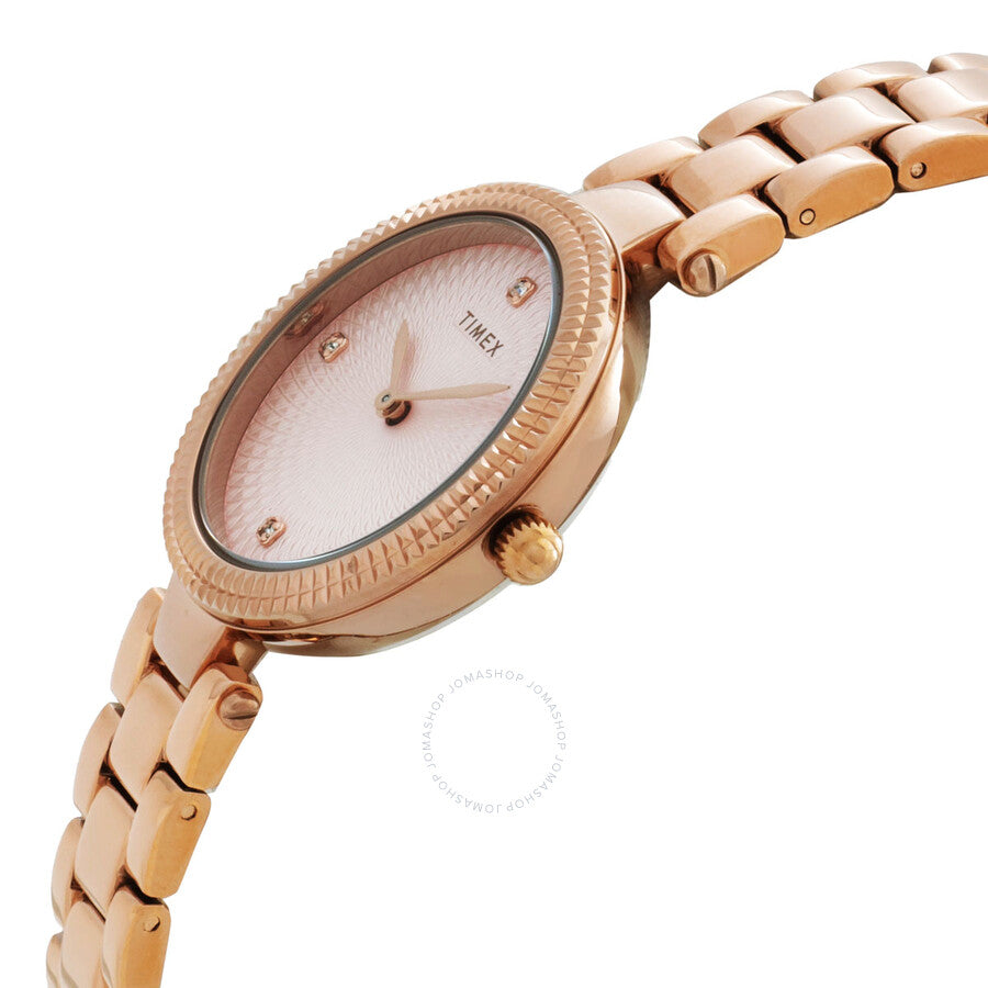 Timex Adorn Quartz Crystal Pink Dial Ladies Watch TW2V24300VQ - Dawson Watches #2