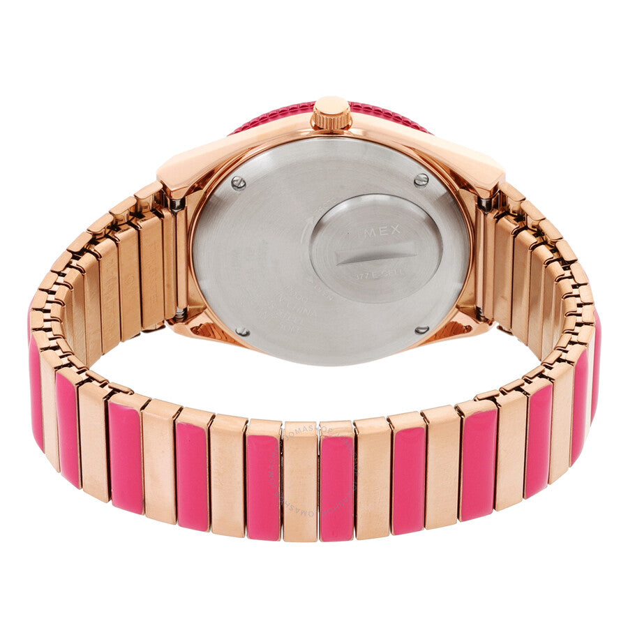 Timex Q Timex Quartz Pink Dial Expansion Band Ladies Watch TW2W41000 - Dawson Watches #3