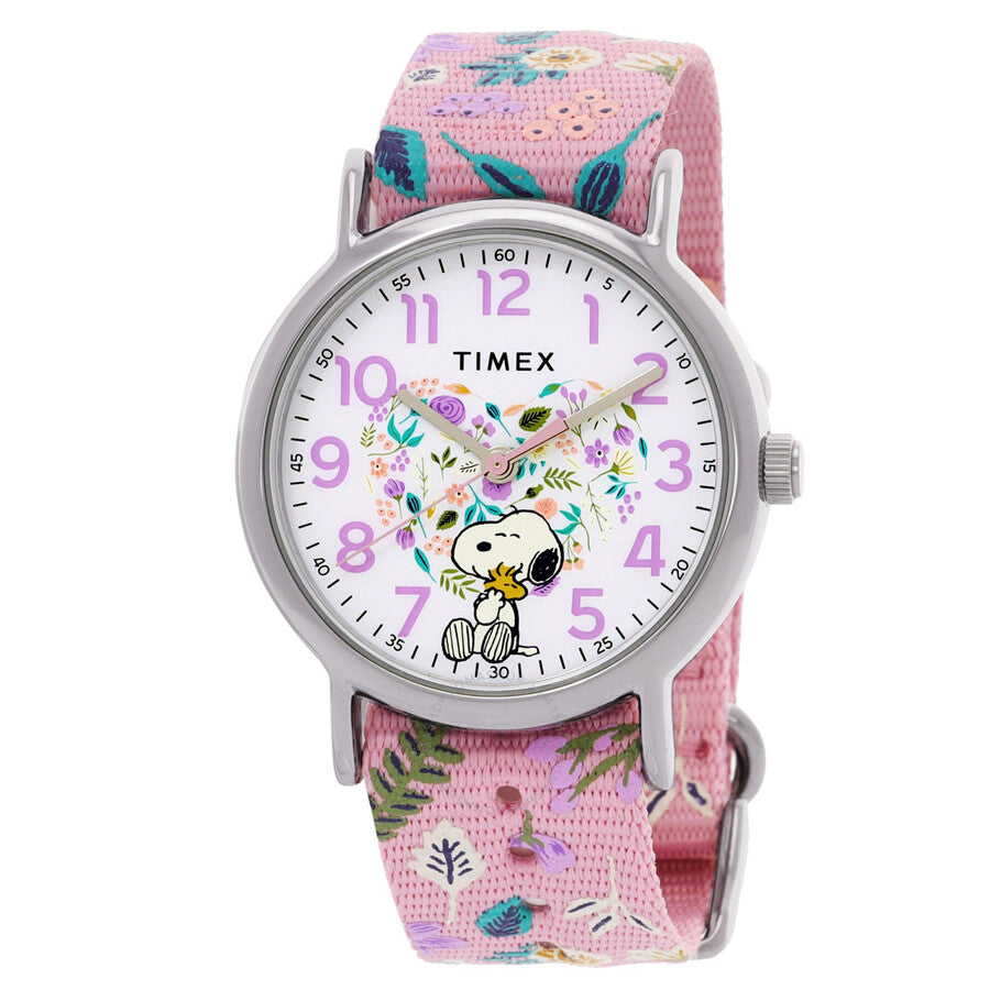 Timex Weekender X Peanuts Quartz White Dial Ladies Watch TW2V77800 - Dawson Watches