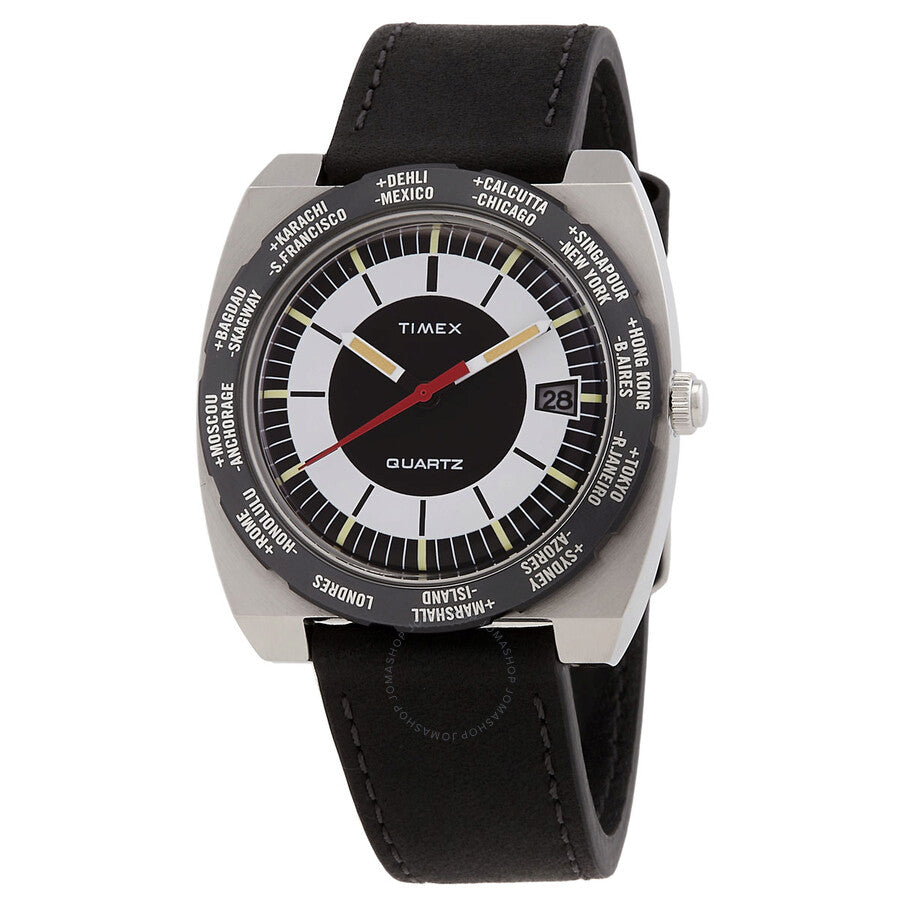 Timex World Time Reissue Quartz Black Dial Men's Watch TW2V69500 - Dawson Watches
