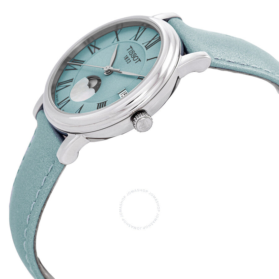 Tissot Carson Moon Phase Quartz Light Blue Dial Ladies Watch T122.223.16.353.00 - Dawson Watches #2