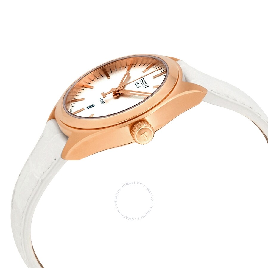 Tissot PR 100 Silver Dial Ladies Leather Watch T101.210.36.031.01 - Dawson Watches #2