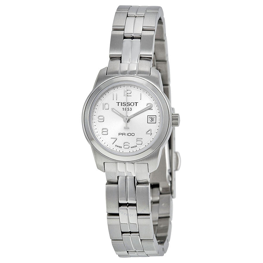 Tissot PR100 Silver DIal Stainless Steel Ladies Watch T0492101103200 - Dawson Watches