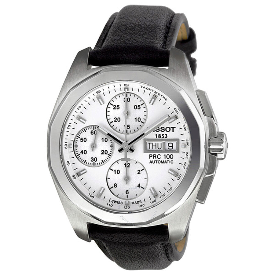 Tissot PRC 100 Quadrato Chronograph White Dial Men's Watch T0084141603100 - Dawson Watches