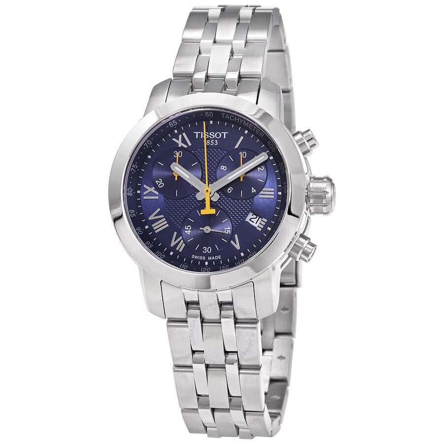 Tissot PRC 200 Chronograph Quartz Blue Dial Ladies Watch T055.217.11.043.00 - Dawson Watches