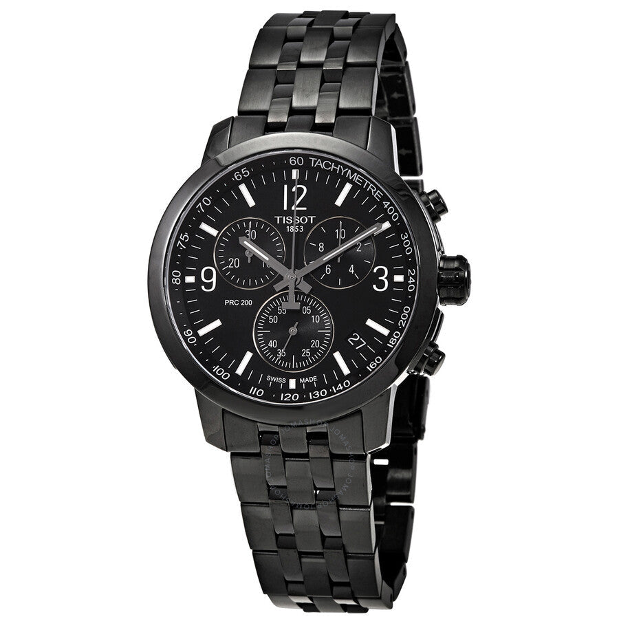 Tissot PRC 200 Chronograph Quartz Black Dial Men's Watch T114.417.33.057.00 - Dawson Watches