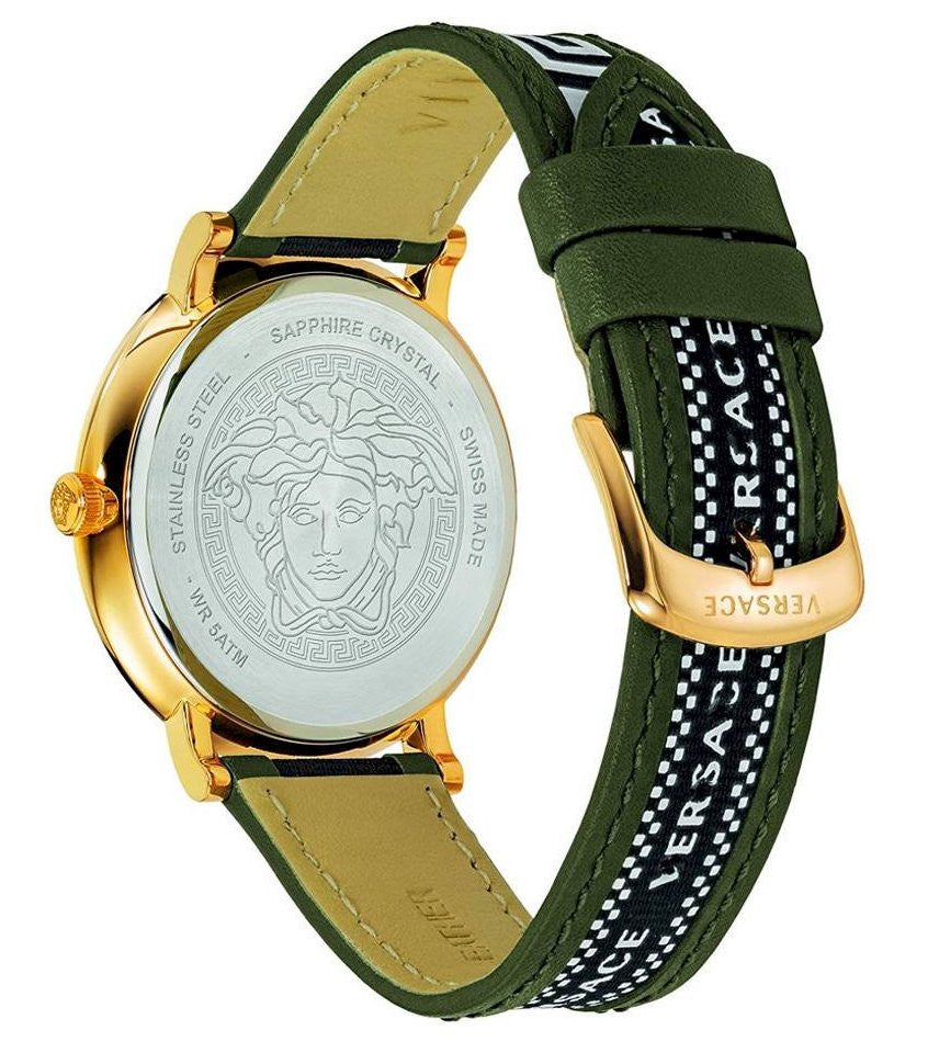Versace V-Circle Quartz Green Dial Men’s Watch VEBQ01519 - Watch
