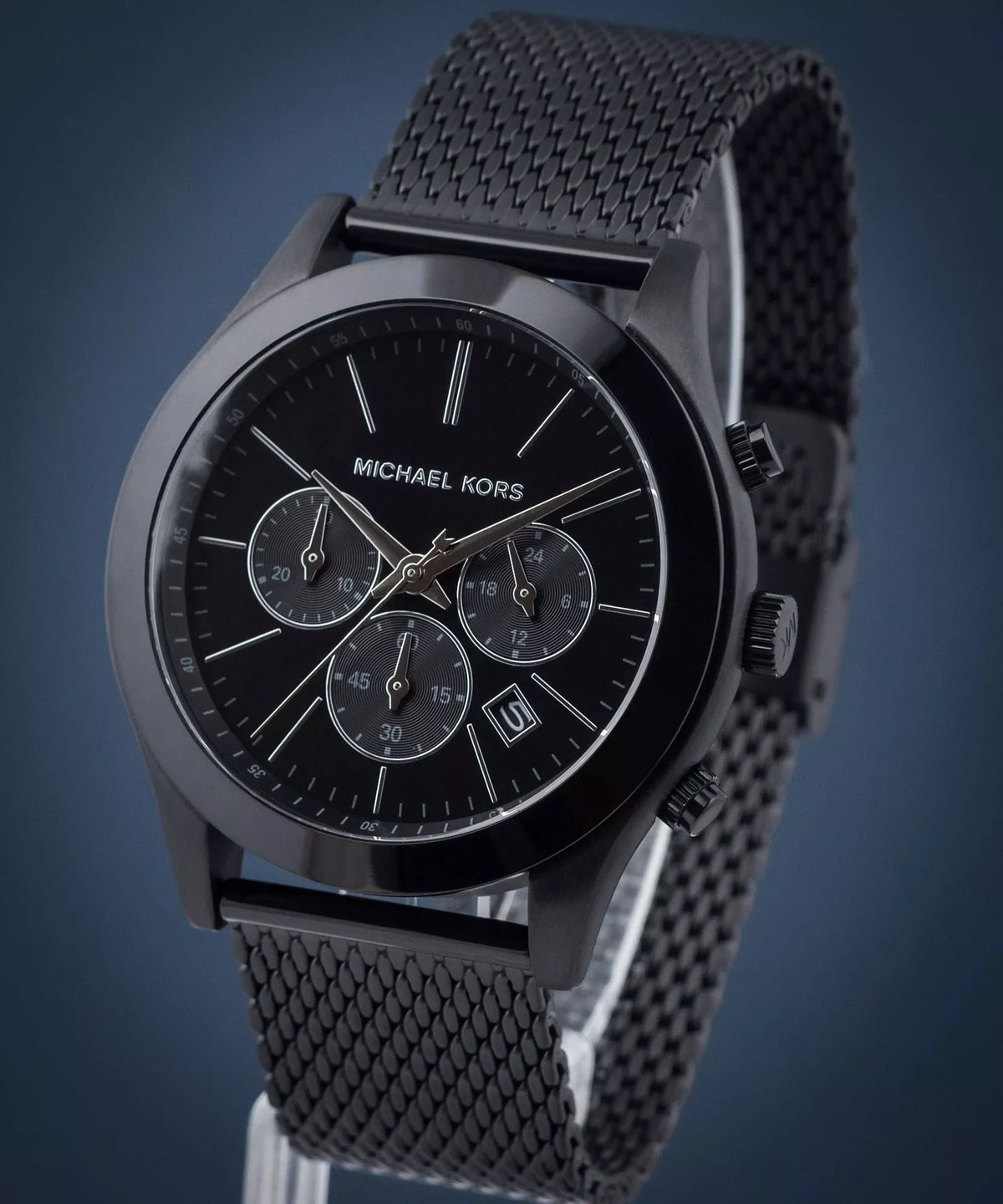Michael Kors Slim Runway Chronograph Black Mesh Men's Watch - MK9060